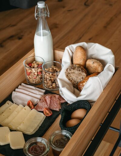 Genussvolles Frühstück in den Apartements in Mölten bei Meran
