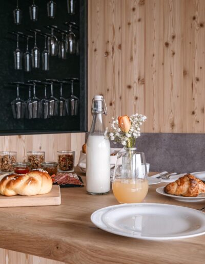 Süß und herzhaftes Frühstück in den Apartements vom Kohlbrennerhof in Mölten bei Bozen