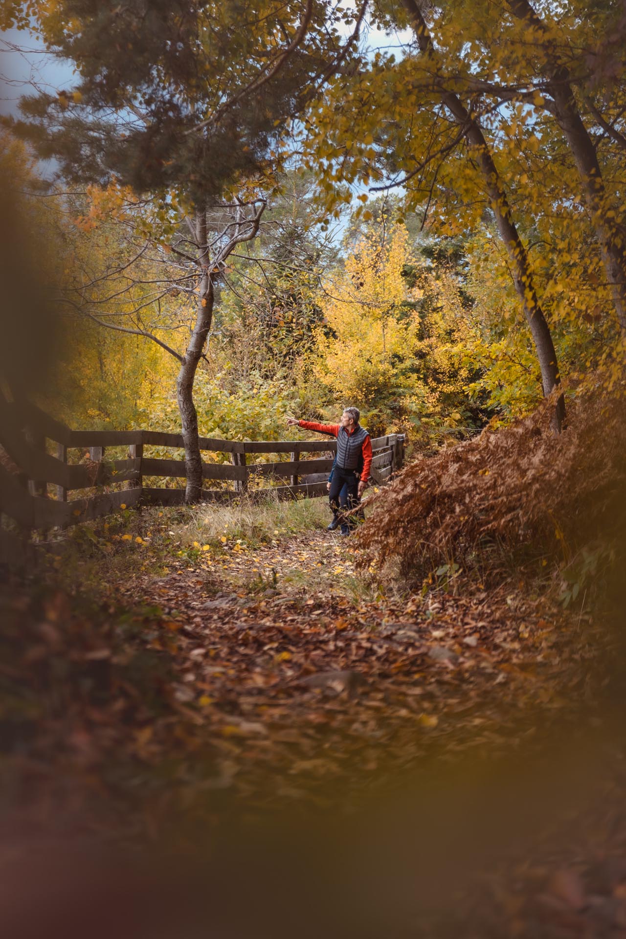 Wandern im Herbst am Salten im Paarurlaub in Mölten Südtirol Wandern im Herbst am Salten im Paarurlaub in Mölten Südtirol